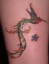 hummingbird flying pic tattoo